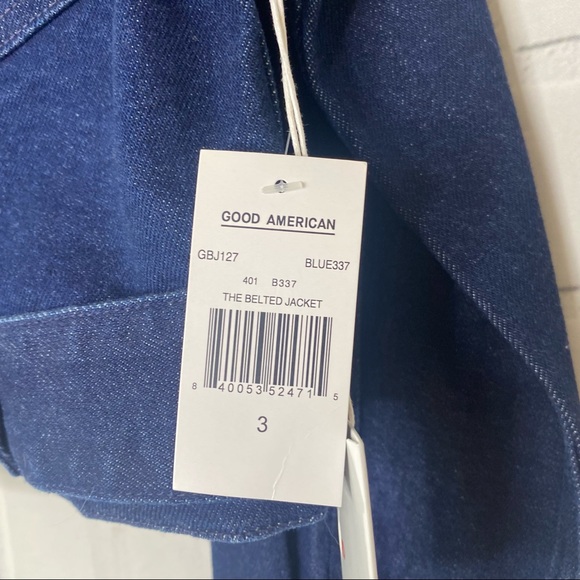 Good American belted denim Jacket size Large - Picture 4 of 8